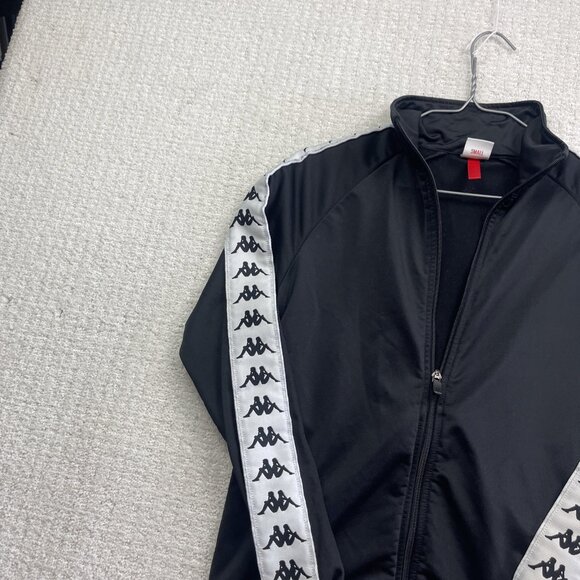 Kappa Black Track Jacket Omini Logo Tape Full Zip Retro Sportswear Women’s Sz S - Picture 8 of 14